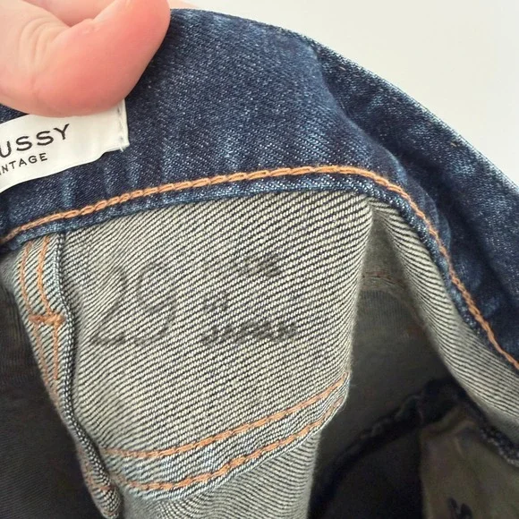 MOUSSY VINTAGE Jeans Women's Dark Wash Flare Leg Slit Denim Size 29